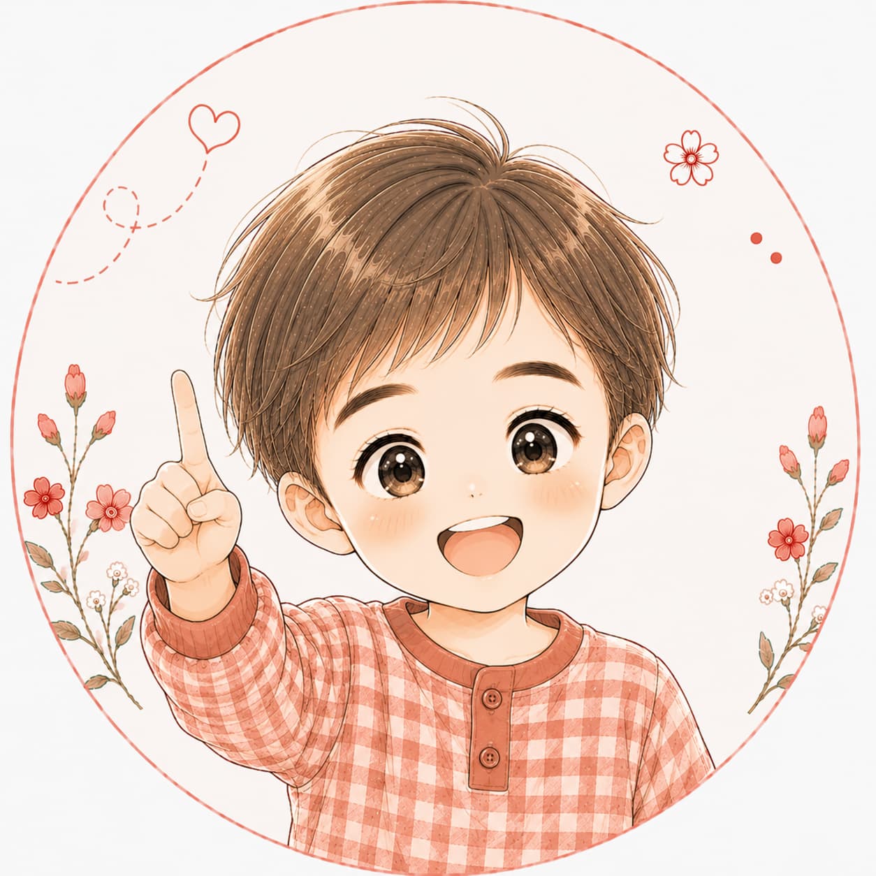 長男似顔絵
